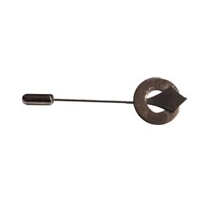 Vintage Silver Geometric Stick Pin Minimalist Lapel Pin Circle Diamond Y2K